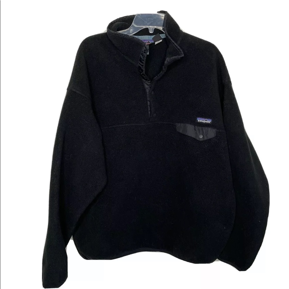 Patagonia Synchilla Men's Black Snap-T Pullover Fleece Jacket XXL